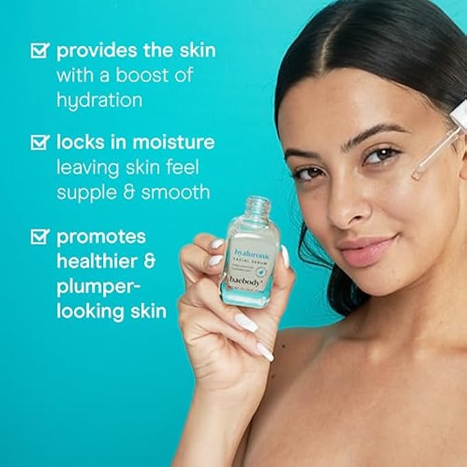 Baebody HYALURONIC ACID SERUM FOR FACE, PROFESSIONAL ANTI-AGEING TOPICAL FACIAL SERUM W VITAMIN C & VITAMIN E, REDUCES WRINKLES & FINE LINES FOR RADIANT AND YOUNGER LOOKING SKIN, 30ML - Image 2